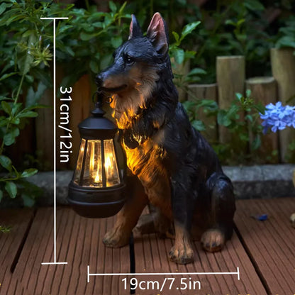 Solar Puppy Garden Decoration - Outdoor Simulation Dog Figurine for Patio, Entrance, Villa & Lawn Decor