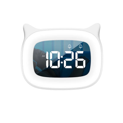 Music LED Digital Alarm Clock – Voice Control Night Light with 1200mAh Battery for Home Desk Decor