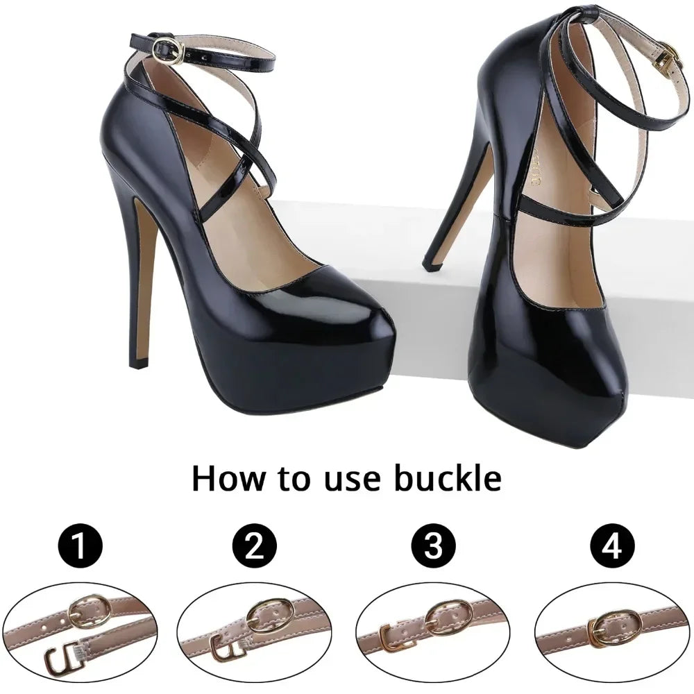 Women’s Platform Stiletto Pumps – Sexy Slingback High Heels for Party, Wedding & Banquet