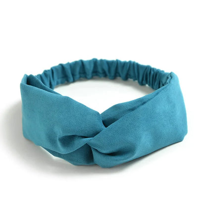 Women Cross Top Knot Headband – Elastic Soft Solid Color Hair Bands, Twisted Knotted Headwrap, Hair Accessories for Girls