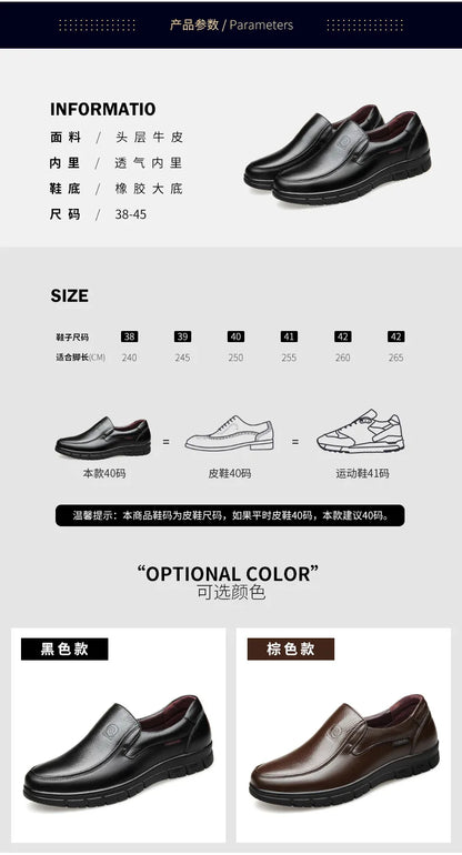 Genuine Leather Handmade Men's Shoes – Casual Loafers, Breathable Slip-On Walking Sneakers for Outdoor Wear