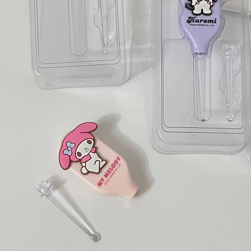 Kuromi LED Earwax Removal Tool – Cute Cartoon Visual Ear Pick with Light for Home Ear Care