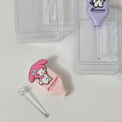 Kuromi LED Earwax Removal Tool – Cute Cartoon Visual Ear Pick with Light for Home Ear Care