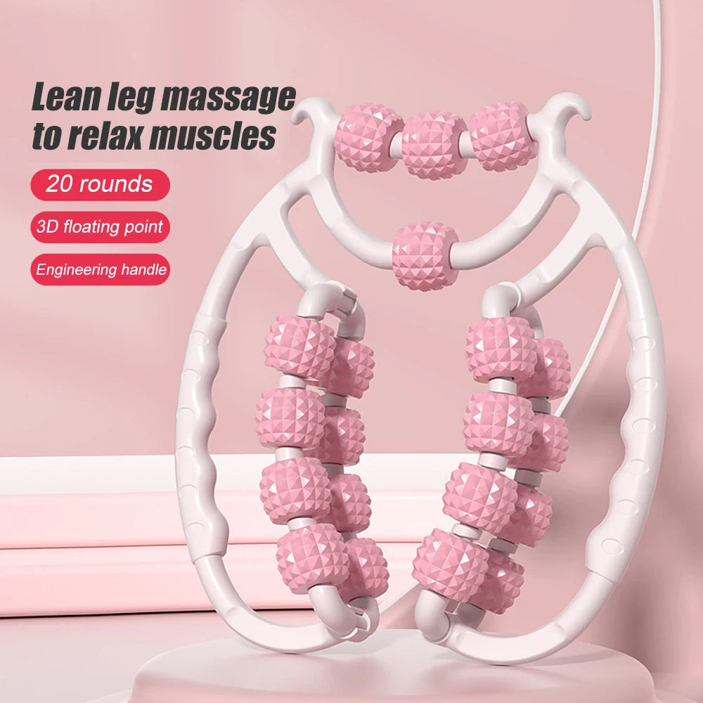 Portable Round Massager Roller – Waist, Abdominal & Leg Clip Tool for Cellulite, Stovepipe & Meridian Massage