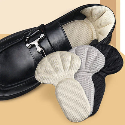 Heel Stickers Sneakers - Pain Relief Shoe Size Reducer Pads, Half Cushion Inserts for Heel Protection, T-Shaped Foot Care Pad