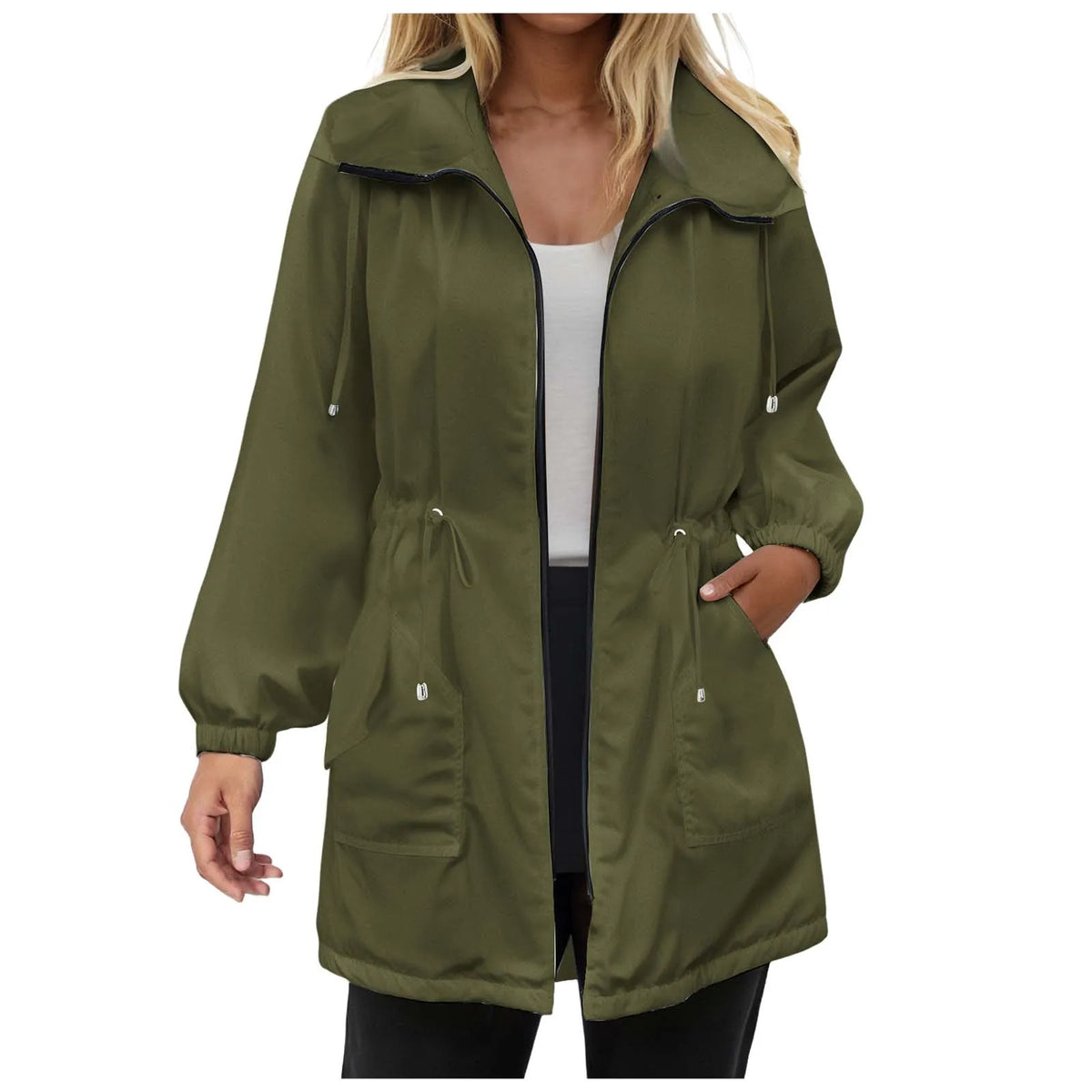 Women’s Softshell Jacket - Lightweight Hooded Windbreaker Raincoat for Outdoor Wear