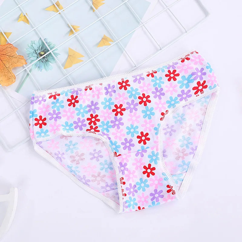 1/3/6/12 Pcs Girls Cotton Panties Set - Cute Print Kids Briefs Soft Breathable Children Underwear Shorts