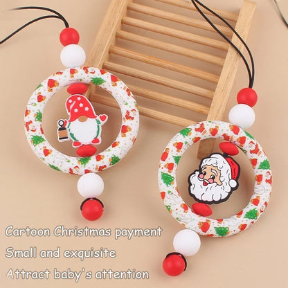 BPA-Free Silicone Baby Teether – Cartoon Sensory Chew Pendant Necklace for Newborns, Autism & ADHD Teething Care