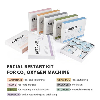 Glam Pod CO2 Capsules for Aqua Facial Machine – Bubble Skin Care Revive Pods for Beauty Treatment
