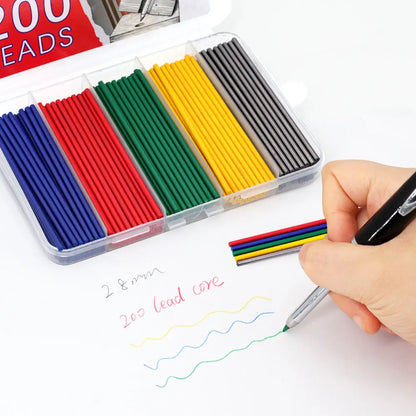 200Pcs 2.8mm Carpenter Pencil Lead Refills - Large Capacity Woodworking Pencil Accessories for Architects & Carpenters