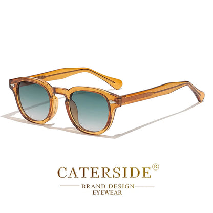 CATERSIDE Retro Small Circular Sunglasses — Luxury Punk Design Shades for Men & Women, Business & Party UV400 Eyewear
