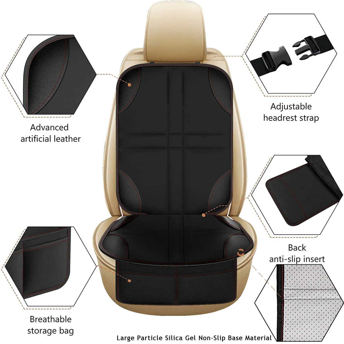 Universal Car Seat Protector Cover - Waterproof Non-Slip Child, Baby & Pet Seat Mat