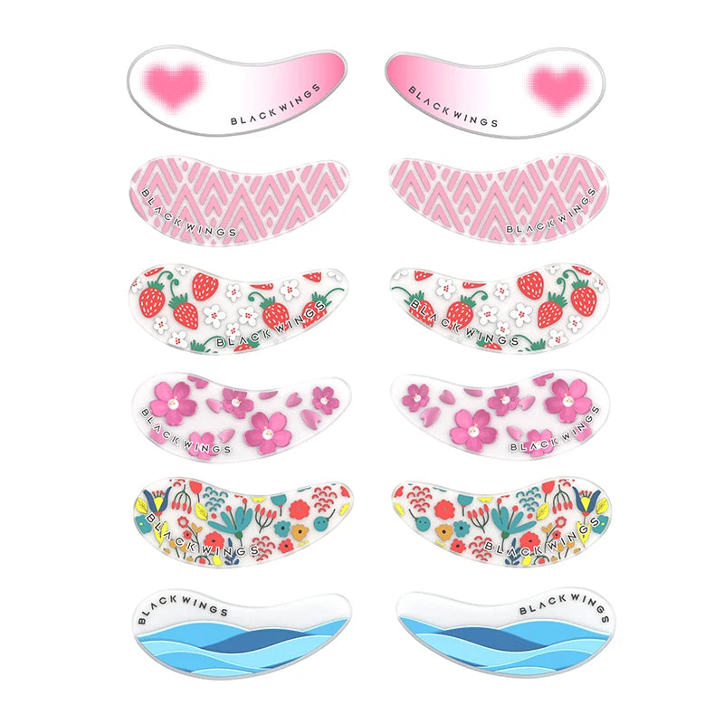 Blackwings Reusable Silicone Cooling Eye Patches – Gel Eye Mask for Dark Circles & Puffy Eyes (6 Pairs)