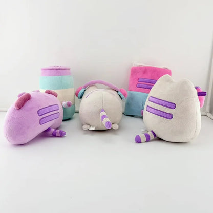 Cute Anime Cat Plush Doll - Soft Stuffed Toy for Birthdays, Christmas, and Collectible Gifts