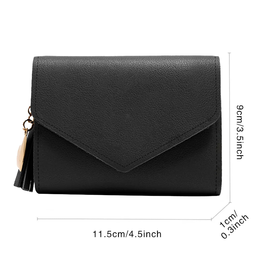 Women's RFID Leather Wallet - Compact Luxury Mini Purse With ID Window, Purple Letter Pattern & Card Holder Design