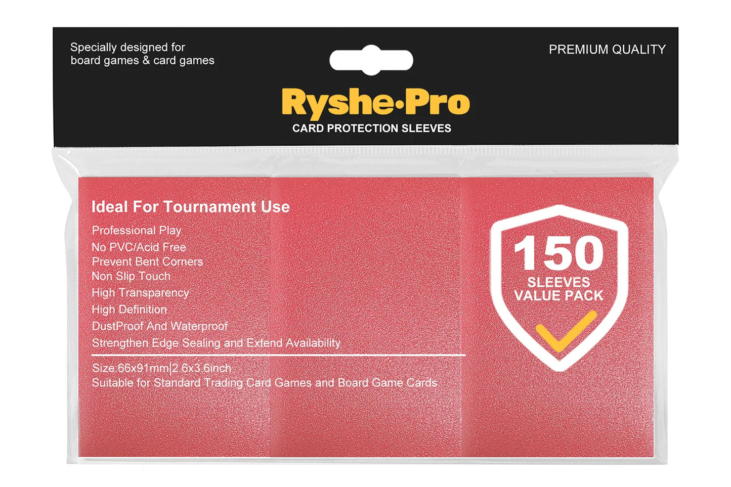 100PCS Matte Trading Card Sleeves – 66x91mm Standard Size Protectors for TCG, Tarot & Board Games, Durable Card Shield Covers