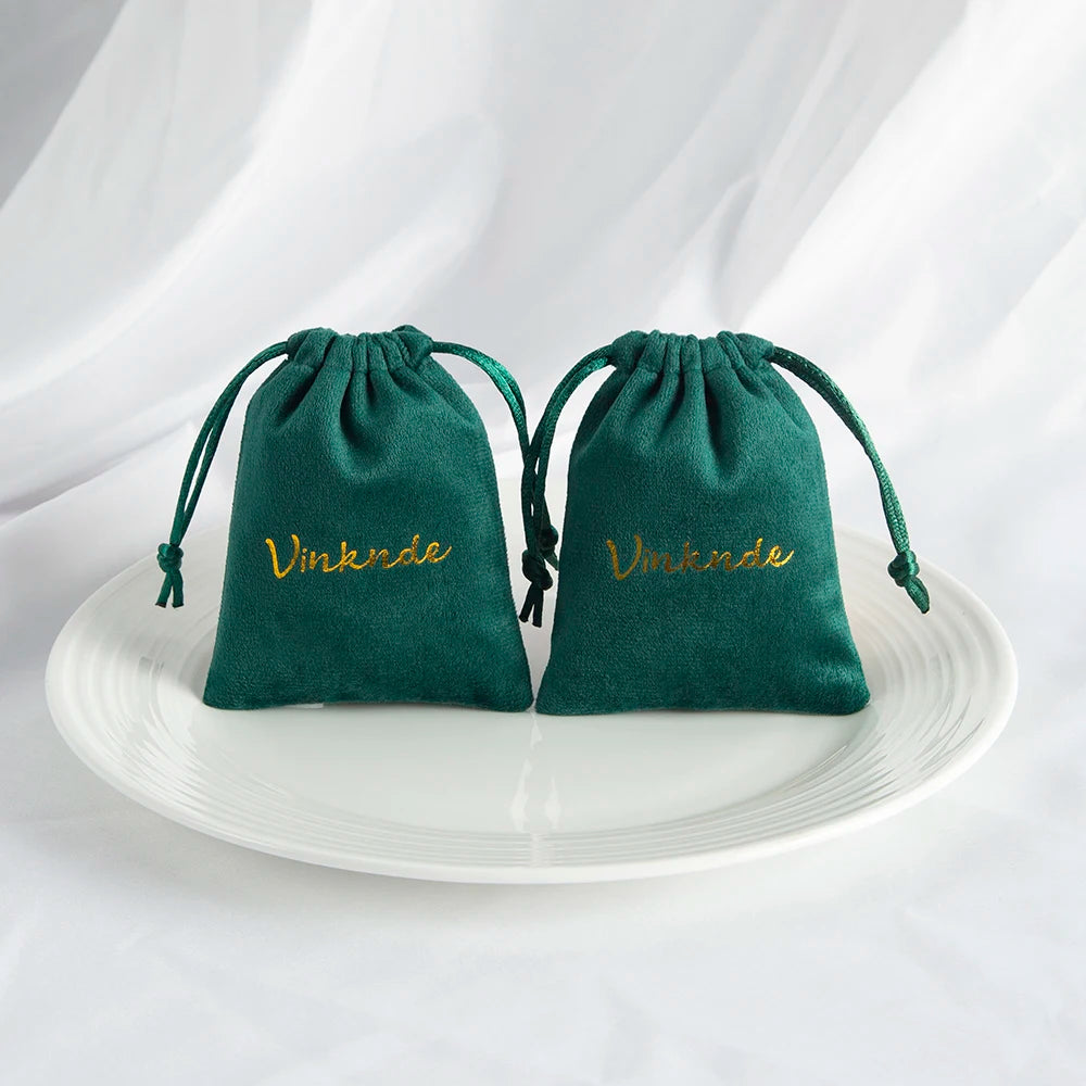 100-Pack Velvet Drawstring Jewelry Pouches - Personalized Logo Gift Bags for Wedding Favors, Candy & Makeup Packaging