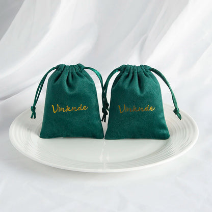 100-Pack Velvet Drawstring Jewelry Pouches - Personalized Logo Gift Bags for Wedding Favors, Candy & Makeup Packaging
