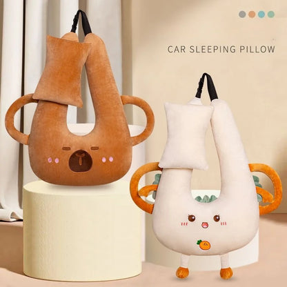 Children’s Car Neck Pillow – Comfortable Kawaii Headrest for Travel & Car Interior