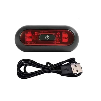 Rechargeable 4-LED Helmet Taillight – Waterproof Motorcycle & Bicycle Safety Warning Rear Signal Light for Night Riding Helmets