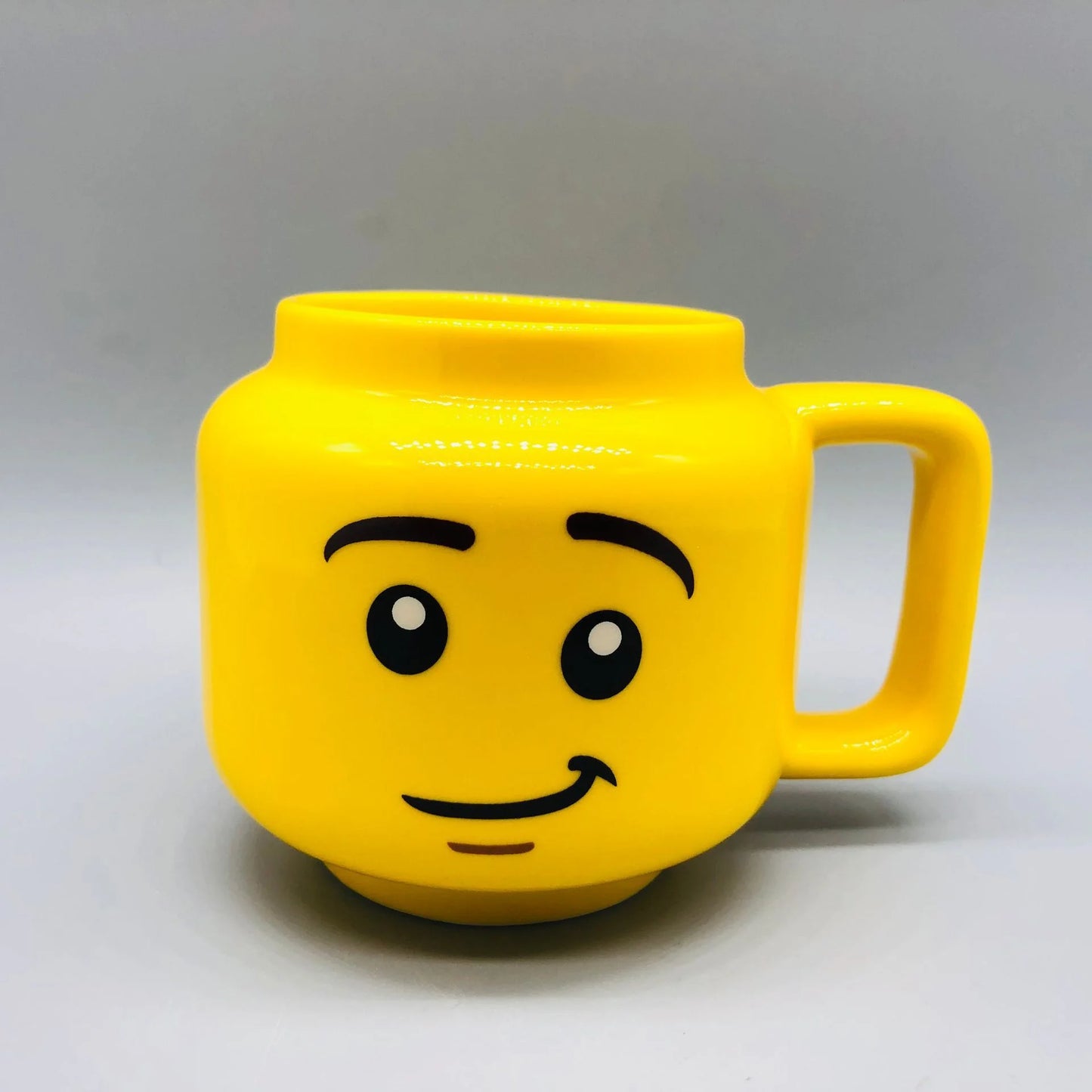 Cartoon Ceramic Mug 250ML - Cute Impish Expression Figure Head Pattern, Coffee Milk Tea Drinkware for Couples, Friends, and Family