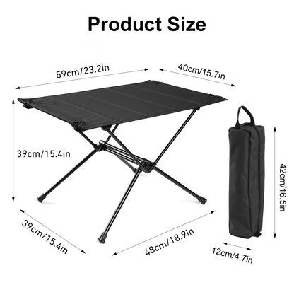 WESTTUNE Lightweight Camping Folding Table – Roll-Up 1680D Oxford & Aluminum Alloy for Outdoor Picnic & Travel