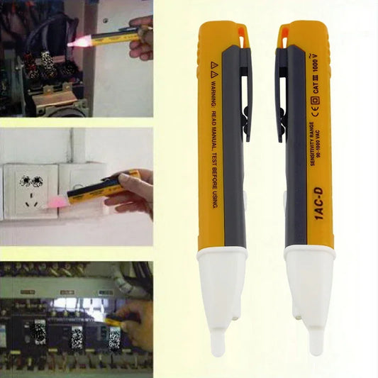 Electric Voltage Detector Pen – Non-Contact AC Socket Tester 90-1000V with LED Light for Wall Outlets, 110V-220V