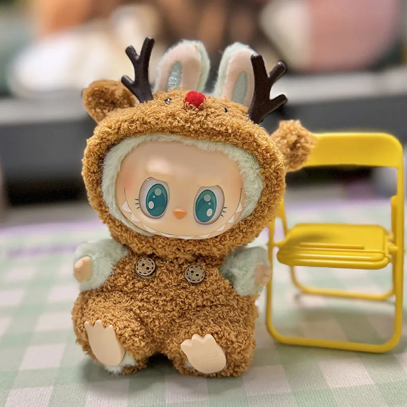 13 Styles Cute Mini Plush Doll Clothes - Outfit Accessories for Kpop Exo Labubu II Idol Dolls, Jumpsuits & Party Clothing