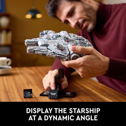 LEGP Space Wars Millennium Falcon Building Blocks – 25th Anniversary Starship Model 75375 for Home Décor