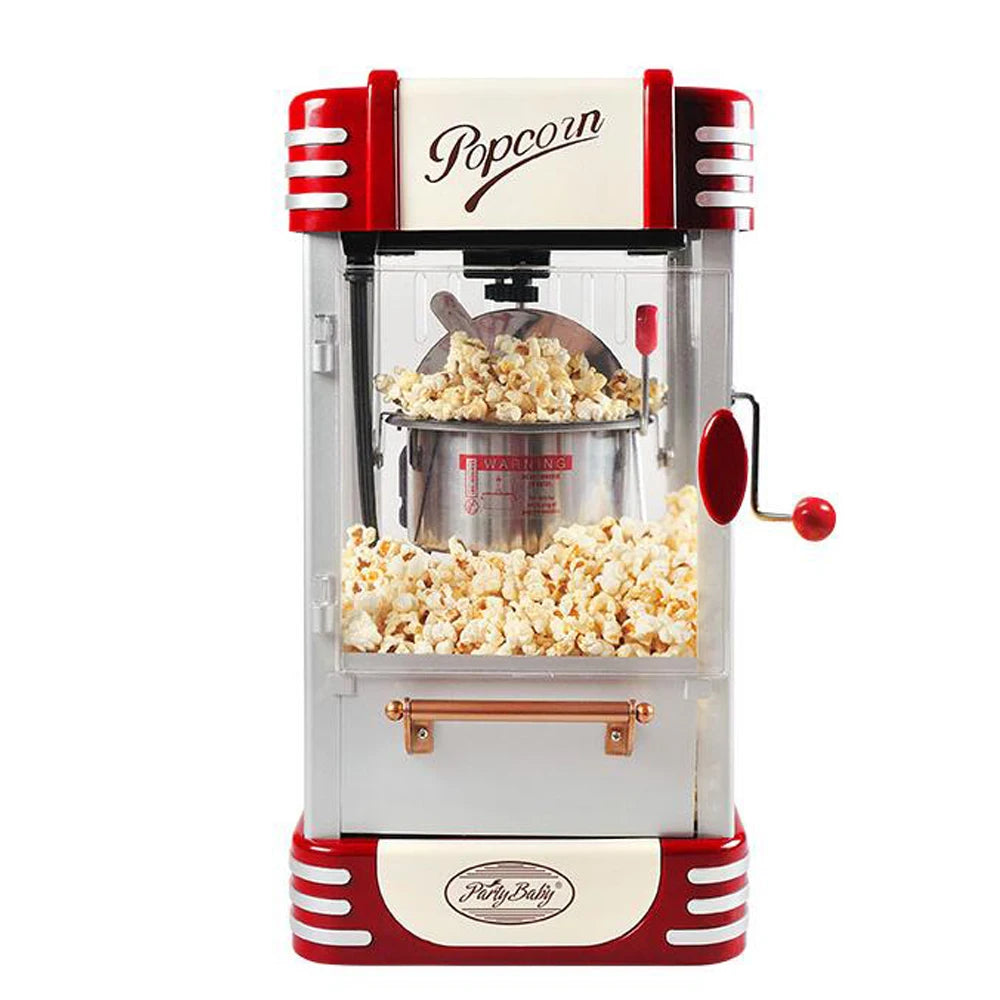 Small Electric Hot Air Popcorn Maker - Compact Household Popcorn Popper for Parties