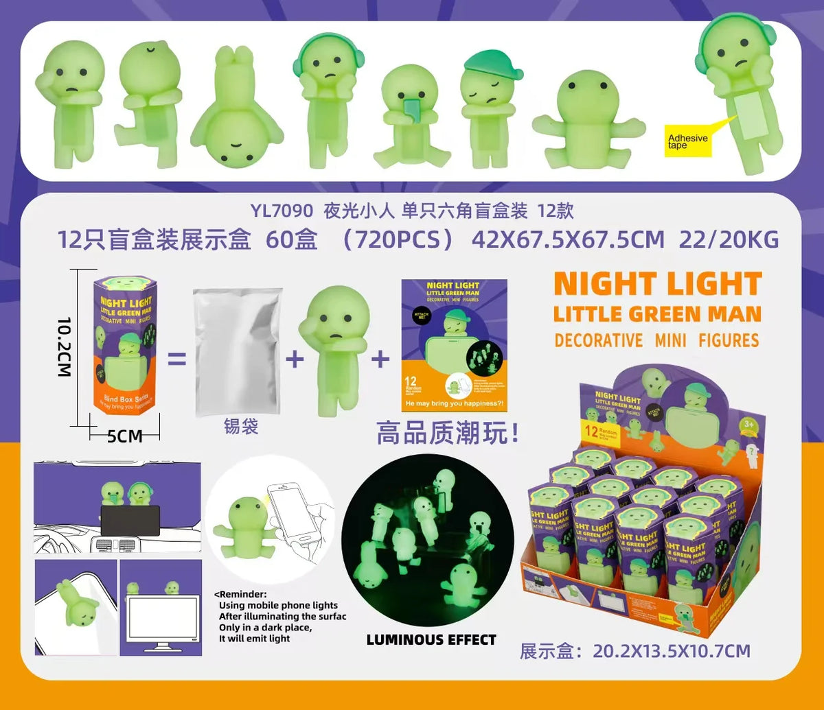 12PCS Surprise Blind Box Cartoon Character Dolls – Cute Model Toy Figures for Mobile, Car & Desktop Decoration Gift