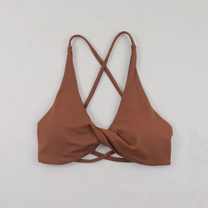 Sexy Slim Shoulder Strap Sports Bra – High Stretch Comfortable Breathable Yoga & Gym Workout Underwear with Detachable Straps