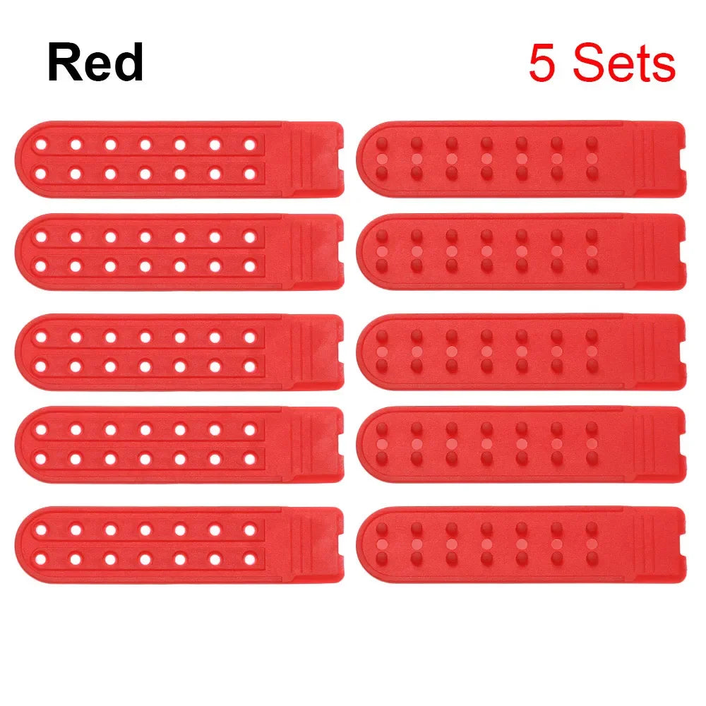 5 Sets Snapback Strap Replacement - 7 Hole Colorful Hat Repair Buckle Clips for Baseball Cap Accessories