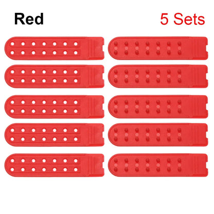 5 Sets Snapback Strap Replacement - 7 Hole Colorful Hat Repair Buckle Clips for Baseball Cap Accessories