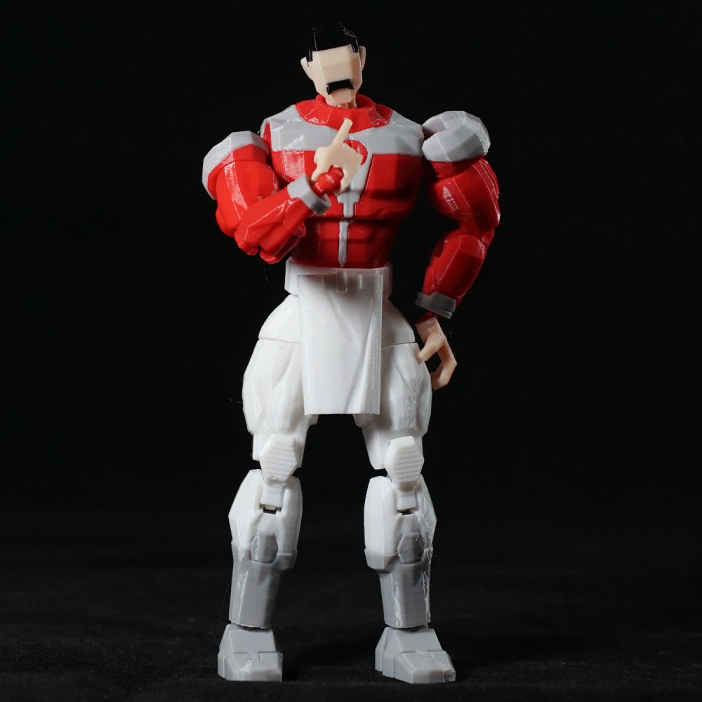3D Printed Invincible Anime Action Figures – Multi-Jointed Superhero Model Toys & Gifts