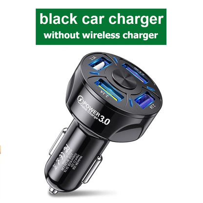 Car Magnetic Cell Phone Holder & Wireless Charger - 360° Rotatable Mount for iPhone 14, Xiaomi, GPS Support