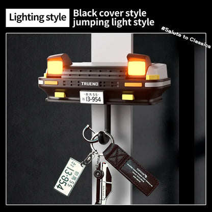 AE86 Car Headlight Key Holder - Creative Vehicle Keychain & Storage Rack for Car Decoration