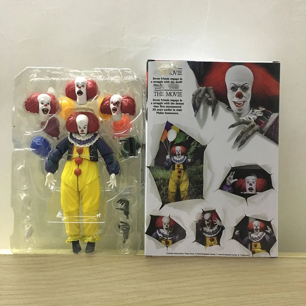 NECA Joker & Stephen King Pennywise Clown Action Figures – Halloween Decoration Gift Toys