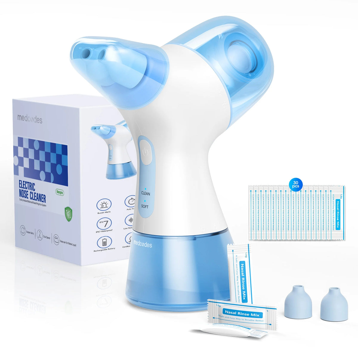 Nasal Irrigation System – Sinus Rinse Machine with Water and Waste Collection Tanks for Nasal Cleansing
