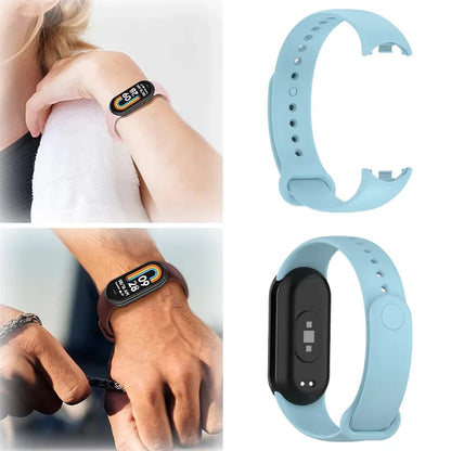 Waterproof Silicone Sport Strap for Xiaomi Mi Band 8/9 NFC – Replacement Smartwatch Bracelet