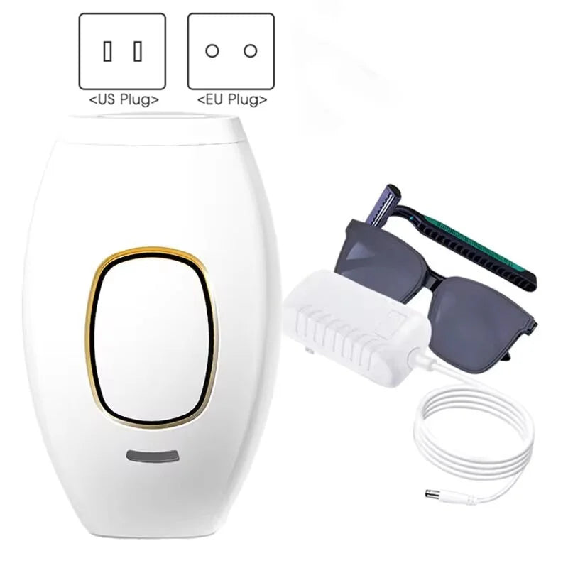 Body Bikini IPL Hair Removal Device — 500,000 Flash Permanent Painless Laser Epilator for Women, Home Use