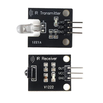 38KHz IR Infrared Transmitter Receiver Module Kit - 10M Range Remote Control Signal Learning for Arduino, Smart Home & RC Car