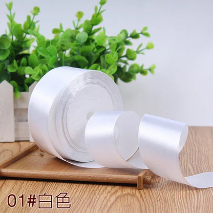 Silk Satin Ribbon Roll - 22M Craft Ribbon for DIY Bows Gift Wrapping Wedding Party Decorations in 6mm to 50mm Sizes