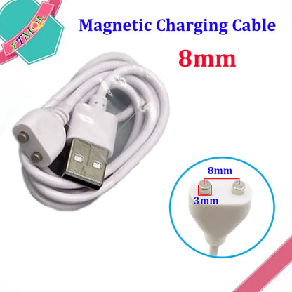 Magnetic Charging Cable – 2pin USB Charger for Beauty Instruments & Smart Devices, 5-10mm Magnet Spacing
