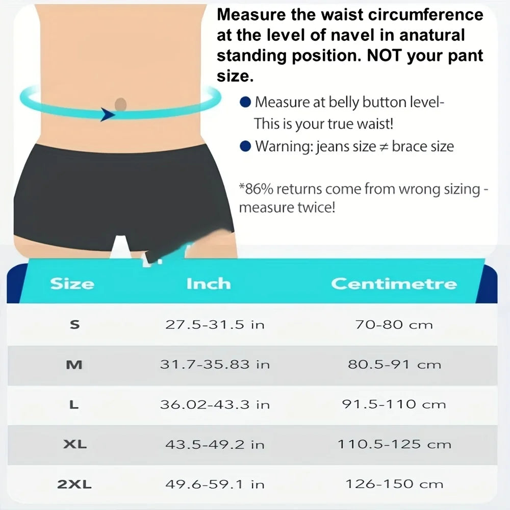 Adjustable Lower Back Brace for Pain Relief – Breathable Lumbar Support Belt for Sciatica, Herniated Disc & Scoliosis Comfort Waist Support