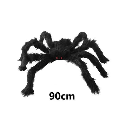 Large Plush Halloween Spider - Outdoor Party Decoration, Haunted House Prop and Prank Decor