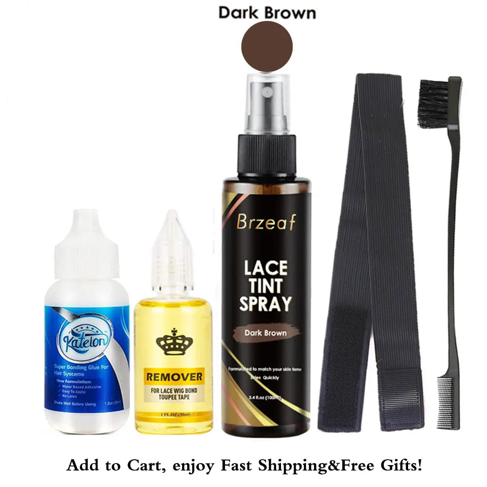 Waterproof Lace Wig Glue | 38ml Liquid Adhesive for Lace Front Wigs, Hair Wax Stick, Tint Spray & Elastic Melt Band