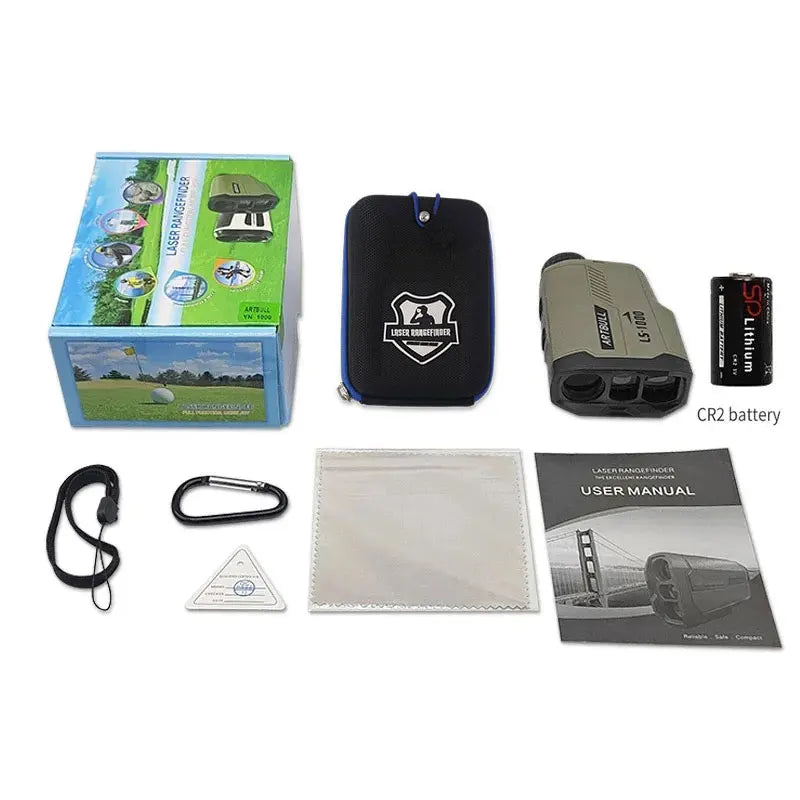 ARTBULL Golf Laser Rangefinder 1000M Telescope with Flag-Lock Slope and Pin Distance Meter for Hunting Monocular