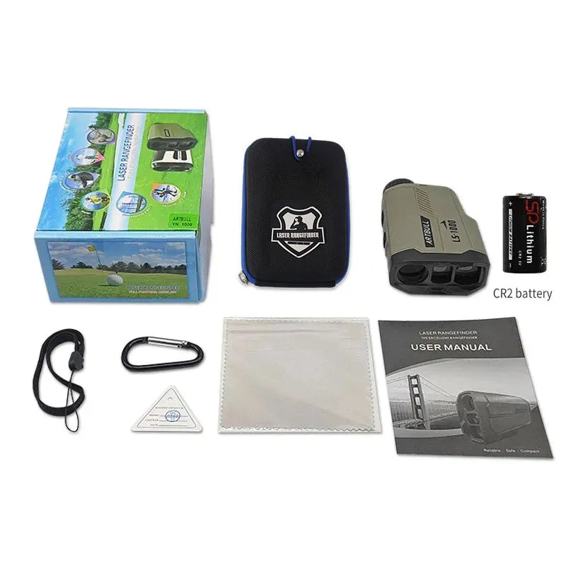 ARTBULL Golf Laser Rangefinder 1000M 650M Telescope - Flag-Lock Slope Pin Distance Meter - Perfect for Golfing & Hunting Monocular