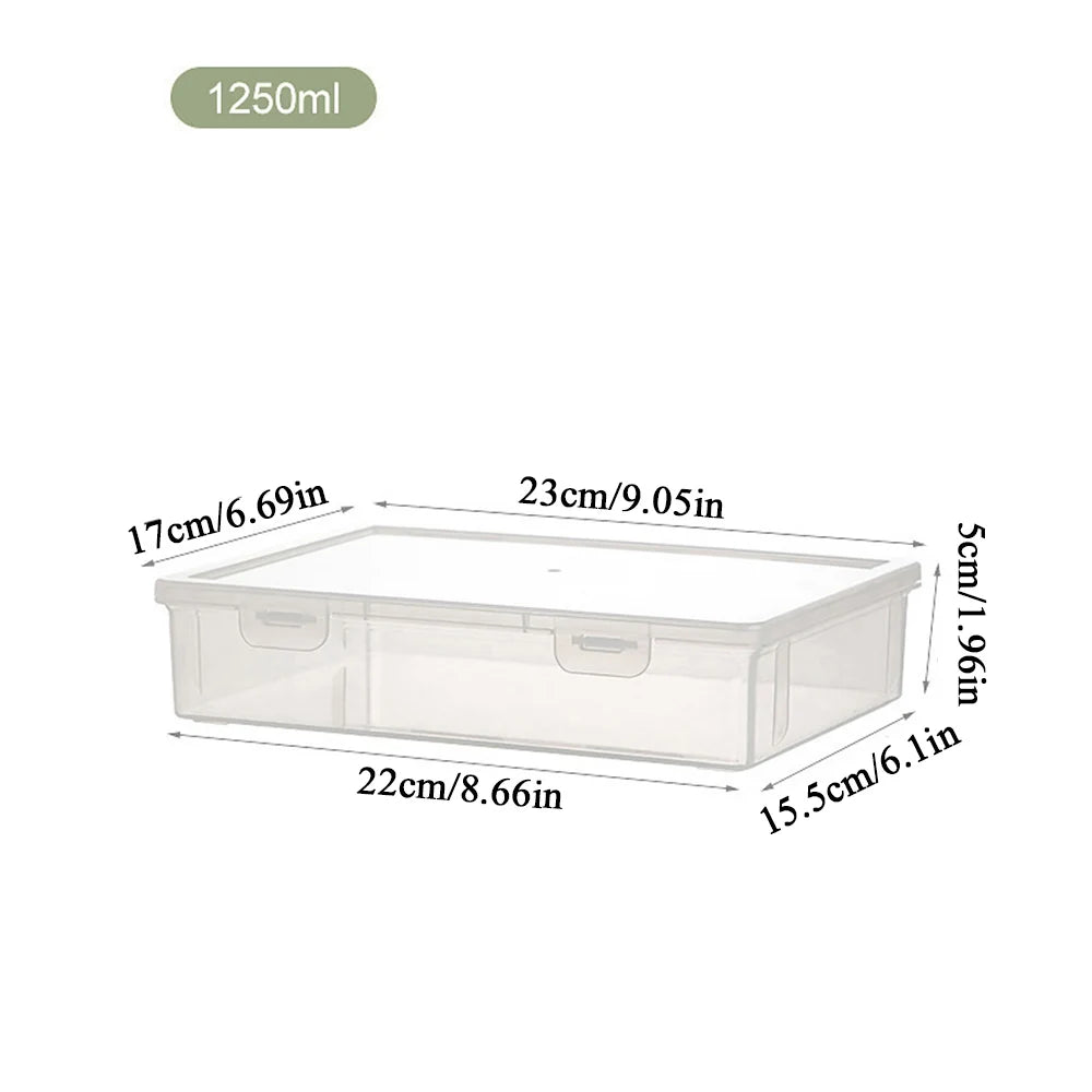 Plastic Document Organizer – Clear Square Desktop Storage Box for Papers and Files
